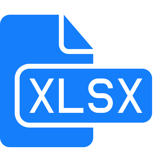 Document, xlsx, file icon