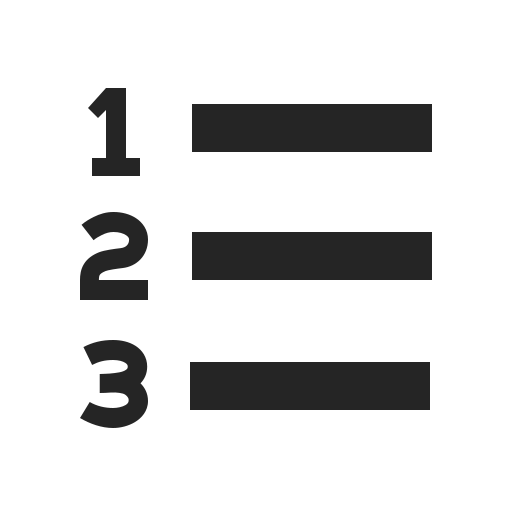 Format, list, numbered, text icon