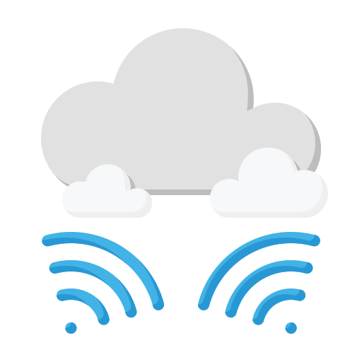 Cloud, storage, data, server, signal icon
