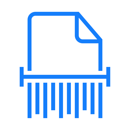 Document, shred icon