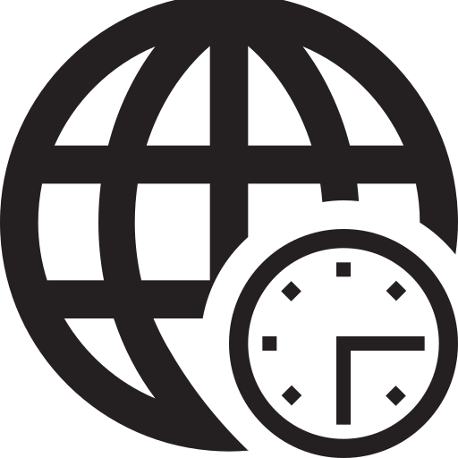 Area, division, globe, hour, time, timezone, world icon