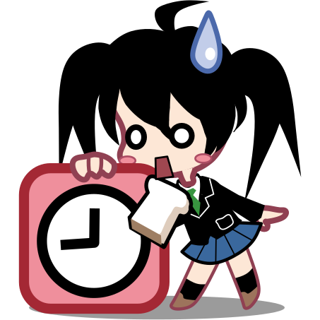 Clock, alarm, time, timer, cartoon, schedule, japan icon