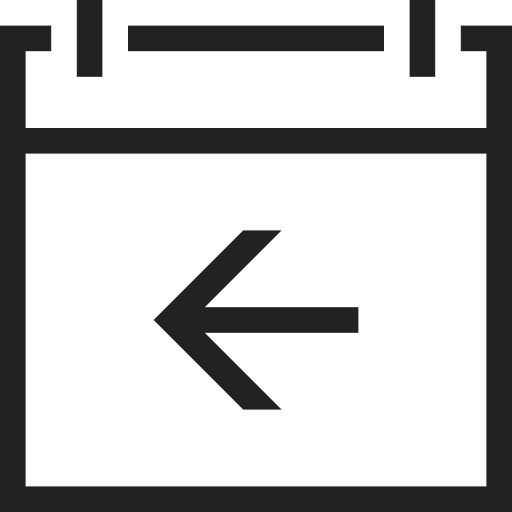 Calendar, previous, appointment, date, event, schedule, time icon