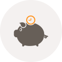 Clock,Money,Pig,Piggy bank,Saving,Time