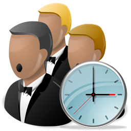 Time, clock, choir, sing, song icon