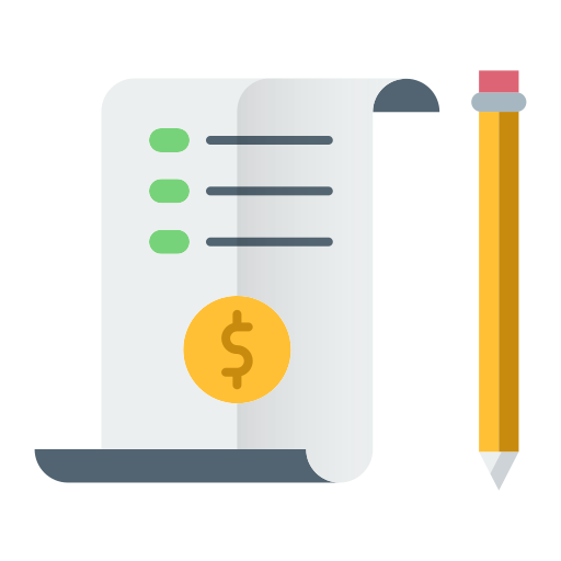 Document, money, report, sheet, shopping icon
