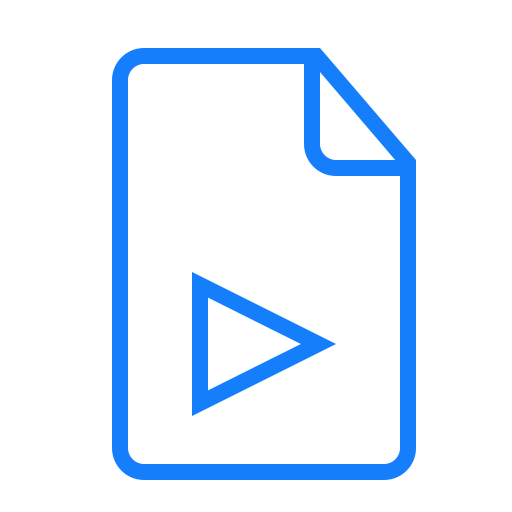 Document, play icon