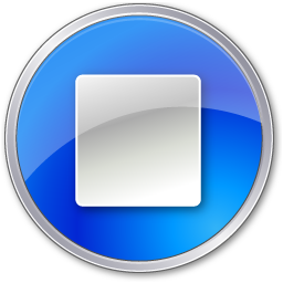 Blue, stop icon