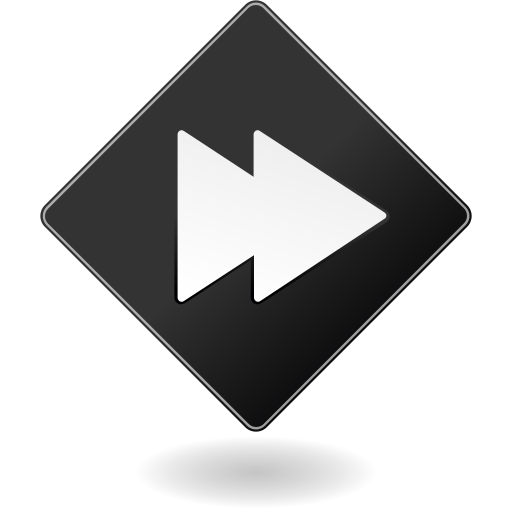 Arrow, fast, forward, logo, tape icon