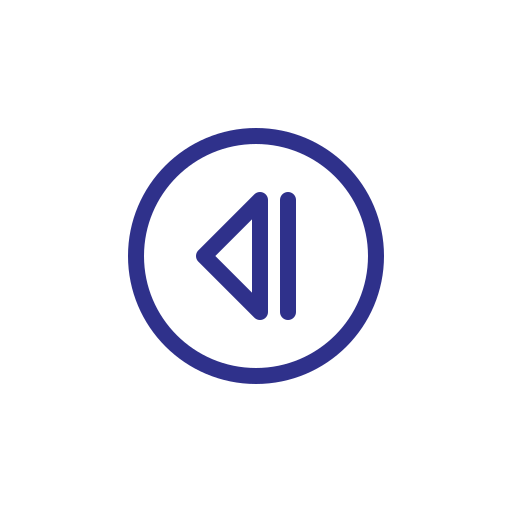 Back, backward, blue, direction, previous icon