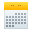 Calendar, month, week, day icon