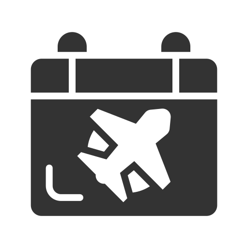 Calendar, holiday, tourism, travel, vacation icon