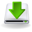 Arrow, disk, download icon