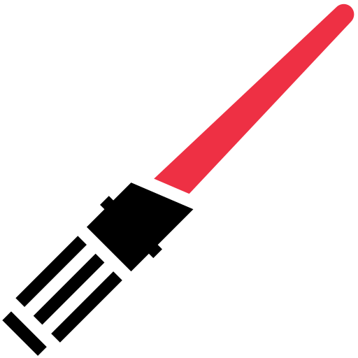 Light saber, red, sith, jedi, sword icon