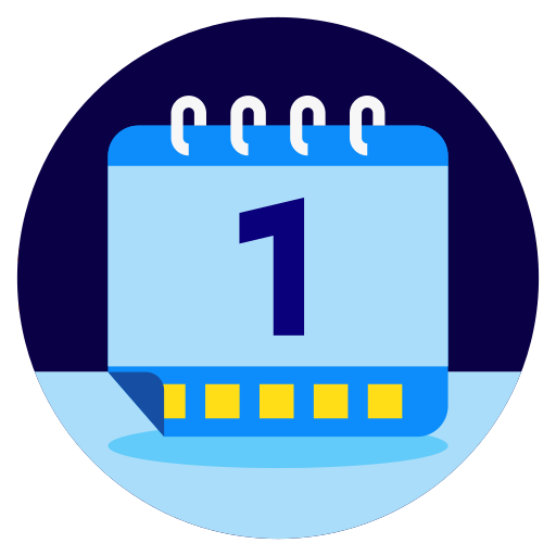 Calendar, celebrate, celebration, greeting, holiday, new year icon