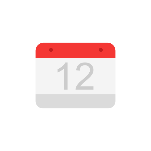 Calendar, date, events, twelve icon