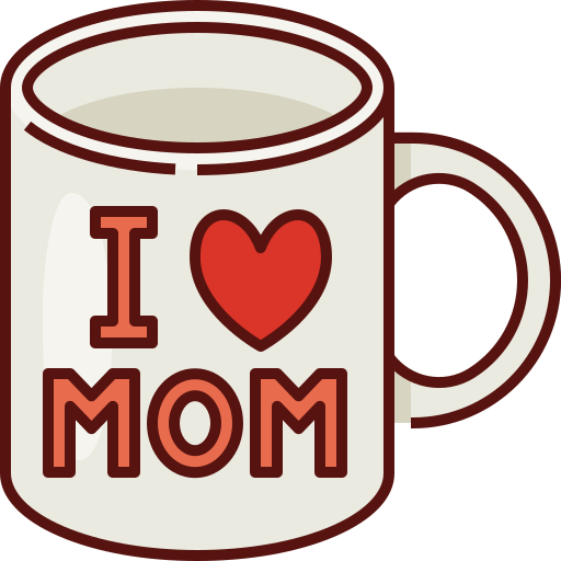 Mug, mothers day, mother, mom, love, family, woman icon