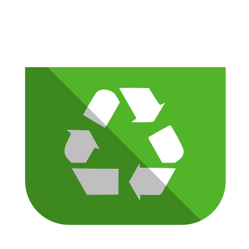 Bin, recycling, full icon
