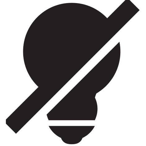 Lightbulb, off icon