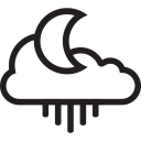 Cloud,Forecast,Moon,Night,Rain,Weather