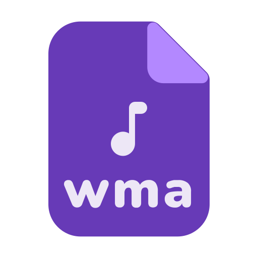 Ext, wma, windows, audio, music, file, format icon