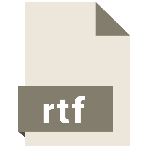 Document, extension, file, format, rtf icon