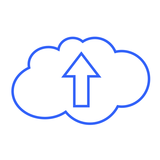 Upload, document, cloud, file, disk, storage, arrow icon