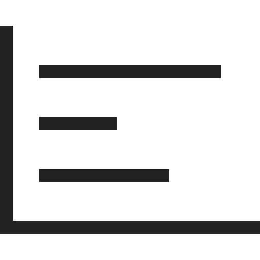 Analytics, bar, chart, diagram, graph, horizontal, statistics icon