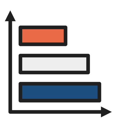 Bar, chart, horizontal, sorted, business, analytics, statistics icon