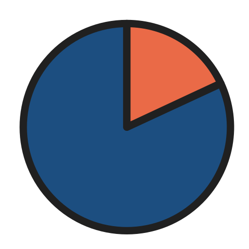 Pie, chart, piece, business, analytics, statistics icon