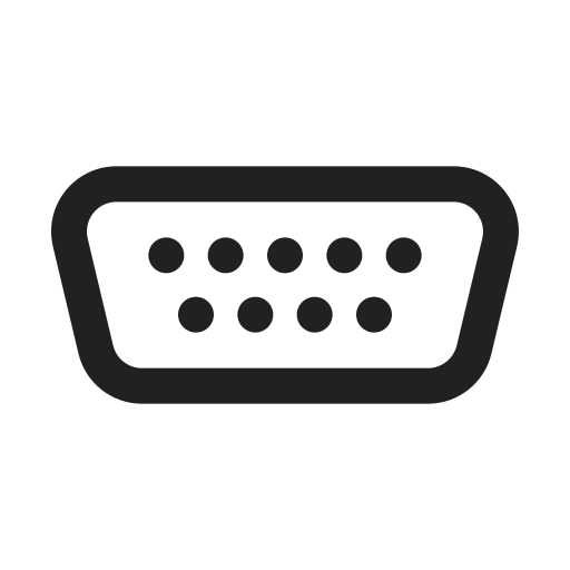 Fluent, serial, port, regular icon