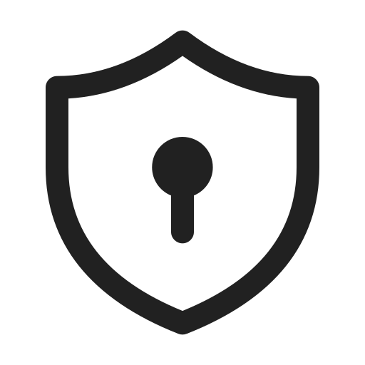 Shield, keyhole, regular icon