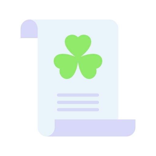 Clover, day, document, ireland, irish, patricks, st icon