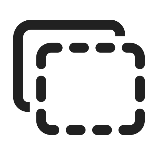 Slide, hide, regular icon