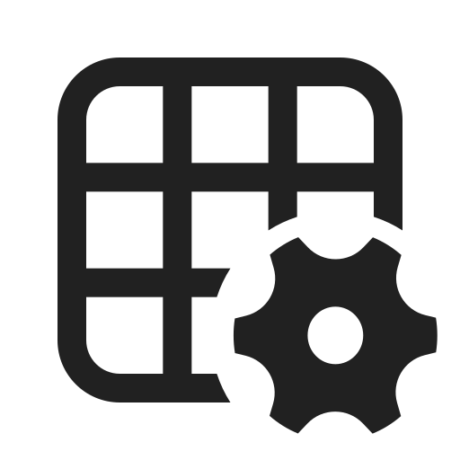 Ic, fluent, table, settings, regular icon