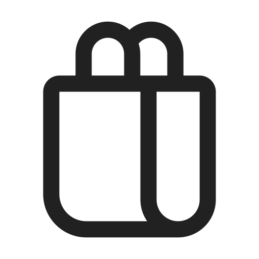 Ic, fluent, shopping, bag, regular icon