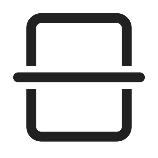 Ic, fluent, split, horizontal, regular icon