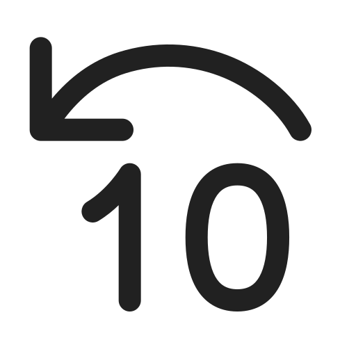 Fluent, skip, backward, regular icon