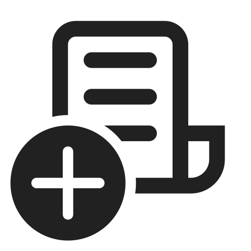 Fluent, receipt, add, regular icon