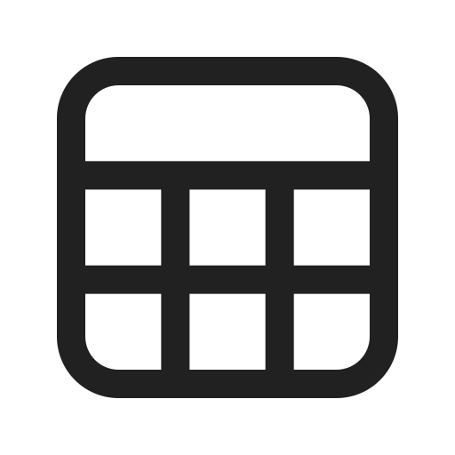 Ic, fluent, table, freeze, row, regular icon
