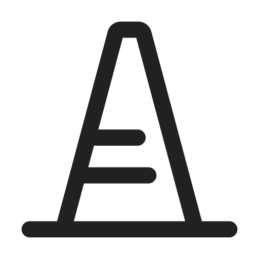 Ic, fluent, road, cone, regular icon
