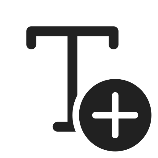 Ic, fluent, text, add, t, regular icon