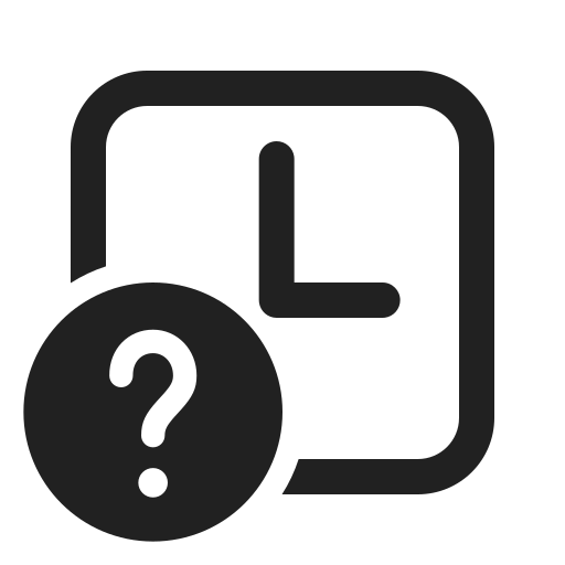Ic, fluent, shifts, question, mark, regular icon