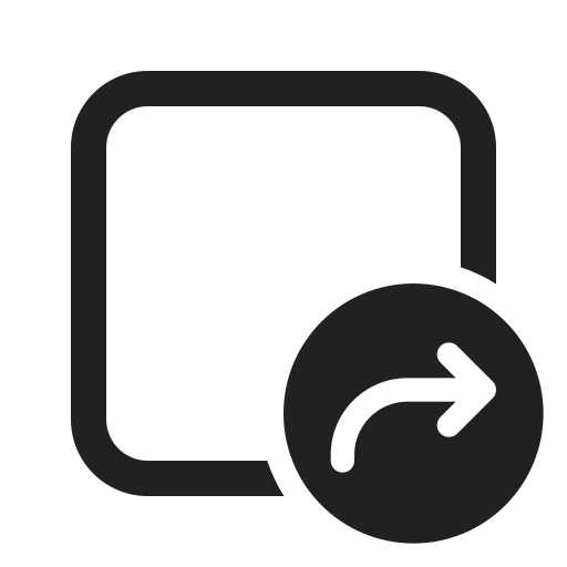 Ic, fluent, square, arrow, forward, regular icon