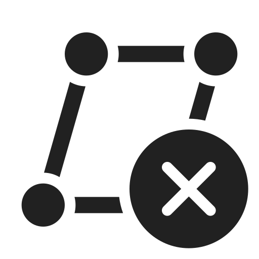 Ic, fluent, select, object, skew, dismiss, regular icon