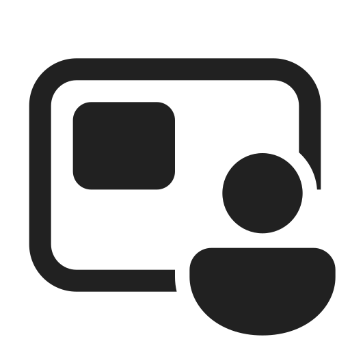 Ic, fluent, share, screen, person, overlay, regular icon