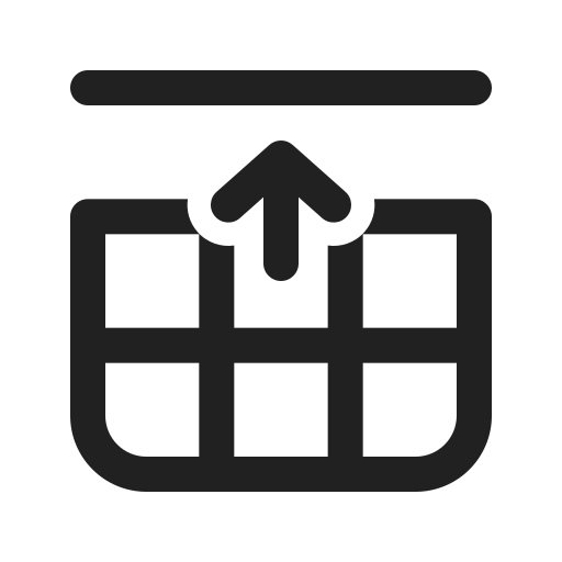 Ic, fluent, table, move, above, regular icon