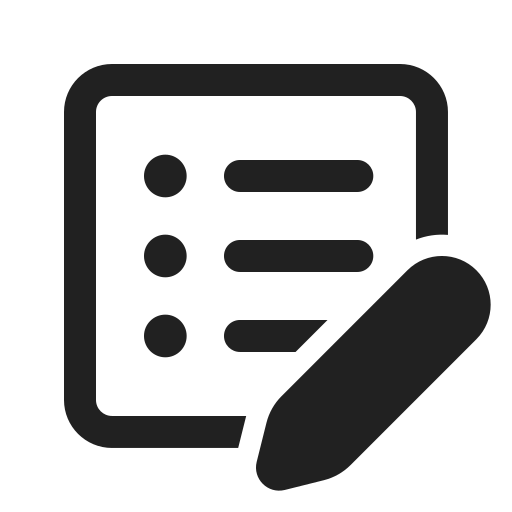 Ic, fluent, text, bullet, list, square, edit icon