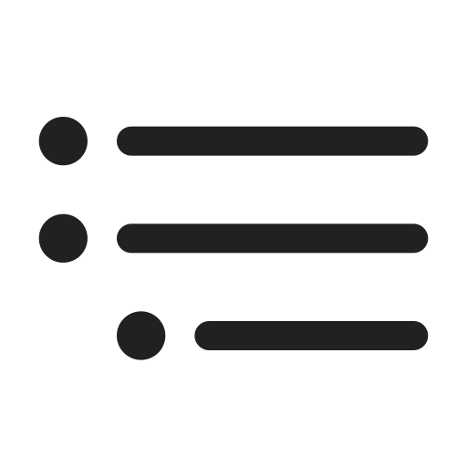 Ic, fluent, text, bullet, list, tree, regular icon