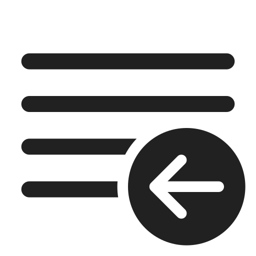 Ic, fluent, text, grammar, arrow, left, regular icon